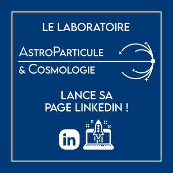 Capture écran d'un visuel sur fond bleu annonçant l'ouverture de la page LinkedIn.
