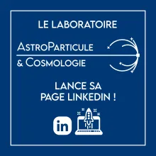 Capture écran d'un visuel sur fond bleu annonçant l'ouverture de la page LinkedIn.