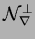 ${\cal N}_{{\nabla}}^\bot$