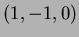 $\left(1,-1,0\right)$