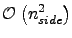 ${\cal O}\left
(n_{side}^2\right)$