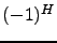 $(-1)^H$