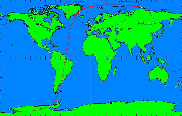 map of Odin's launch injection